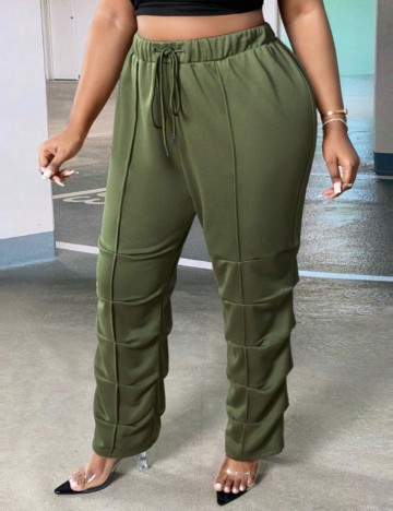 Pantaloni Shein Curve+, verde