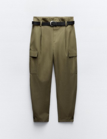 Pantaloni Zara, kaki