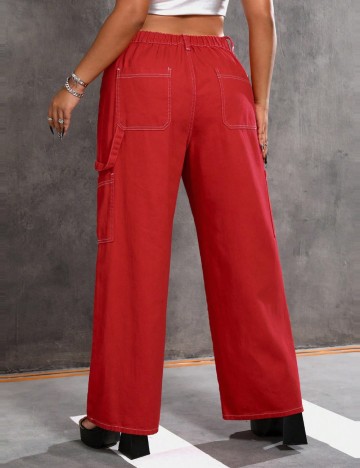 Jeans Shein Curve+, roșu