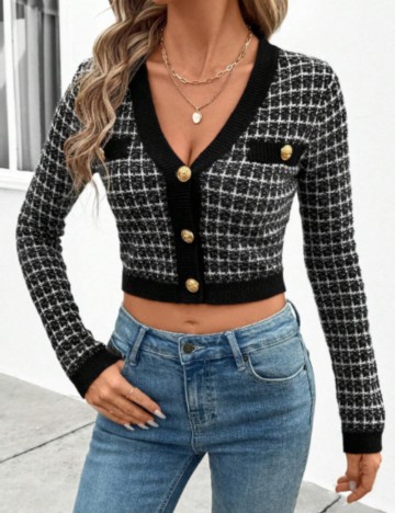Pulover cu nasturi Shein, mix culori