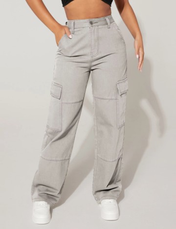 Pantaloni cargo Shein, gri