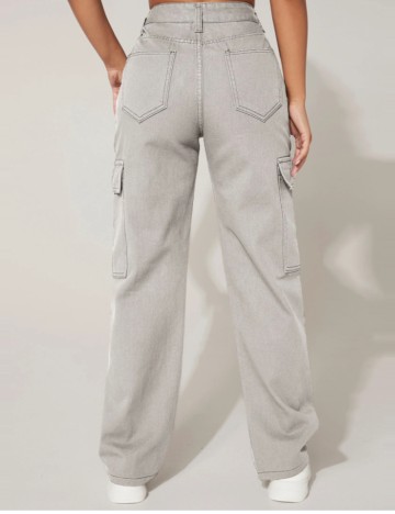 Pantaloni cargo Shein, gri