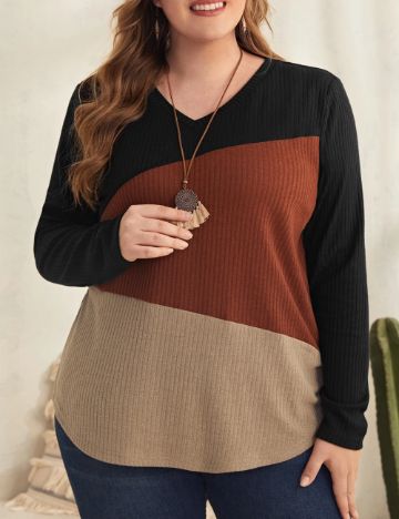 Bluză Shein Curve+, mix culori
