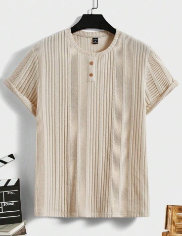 Tricou MANFINITY by Shein, crem