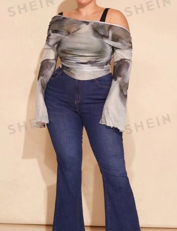 Bluză Shein Curve+, mix culori