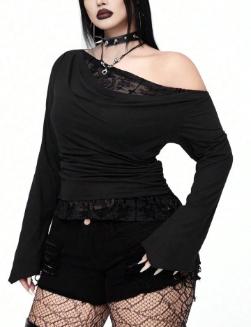 Bluză Shein Curve+, negru