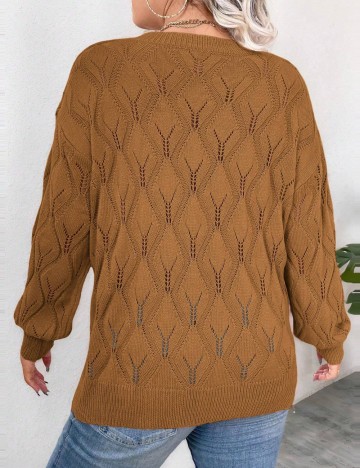 Bluză Shein Curve+, maro