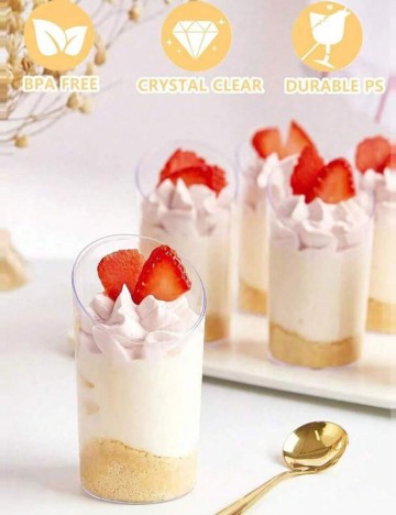 Set pahare de plastic Shein, transparent