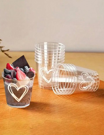 Set pahare de plastic Shein, transparent