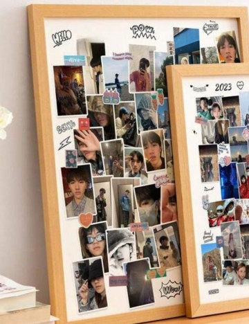 Ramă pentru poze Shein, bej