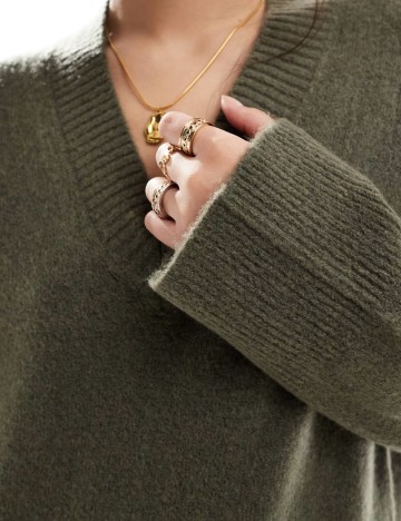 Rochie midi ASOS, kaki