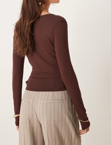 Bluză Miss Selfridge, maro