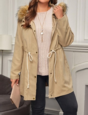 Jachetă Shein Curve+, bej