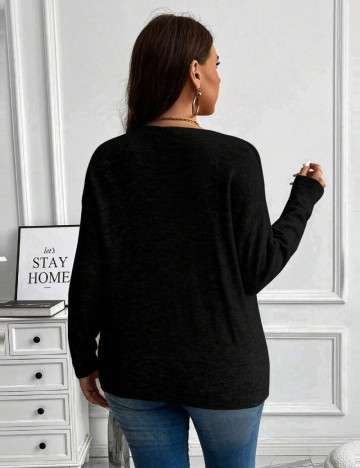 Cardigan Shein Curve+, negru