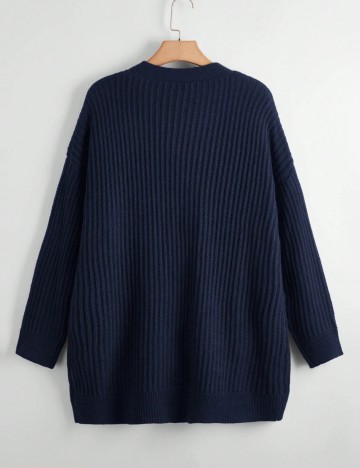 Cardigan Shein Curve+, albastru