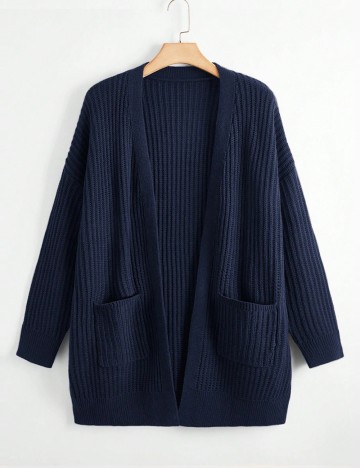 Cardigan Shein Curve+, albastru