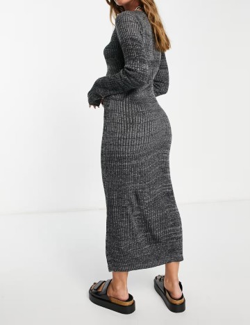 Rochie midi ASOS, gri