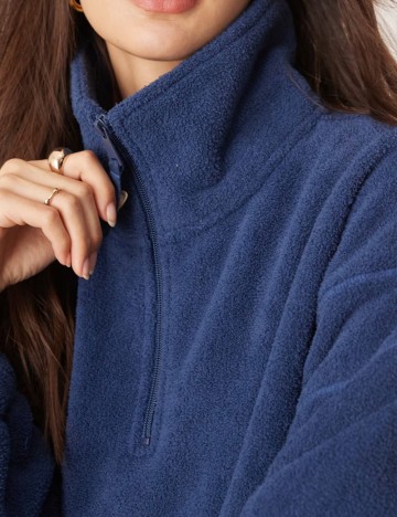 Bluză cu fermoar ASOS, albastru