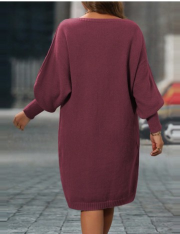 Rochie midi Shein Curve+, vișiniu