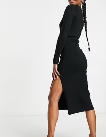 Rochie midi ASOS, negru