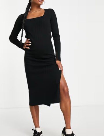 Rochie midi ASOS, negru