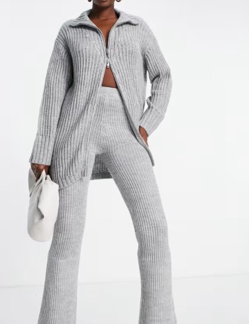 Pulover cu fermoar AsYou, gri