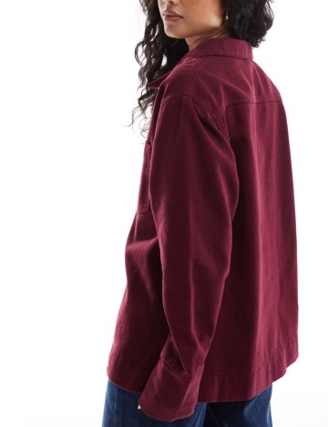 Cămașă ASOS, burgundy