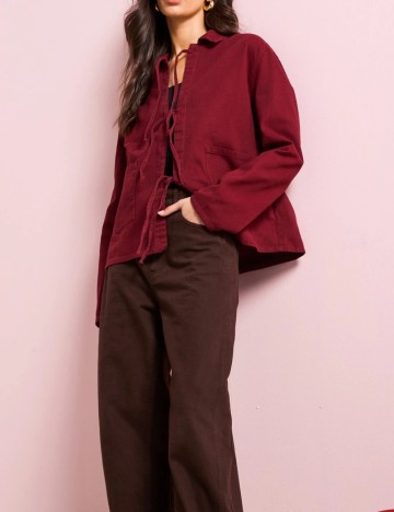 Cămașă Only, burgundy