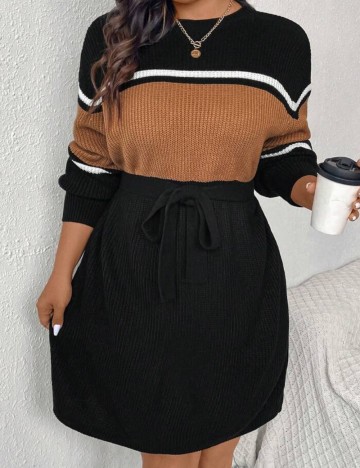 Rochie mini Shein Curve+, mix culori