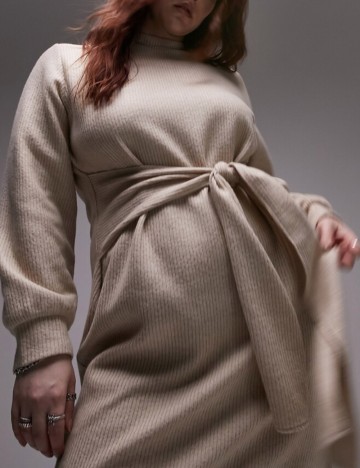 Rochie maxi Topshop, bej