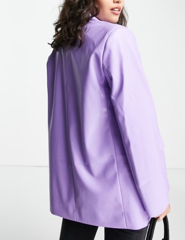 Sacou imitație de piele ASOS, mov