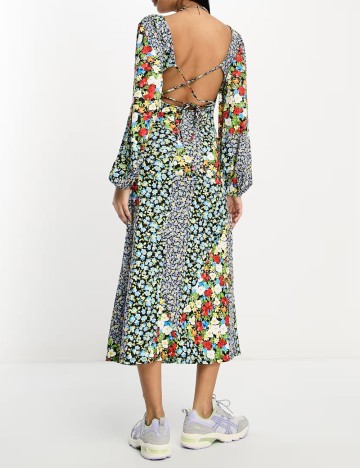 Rochie midi ASOS, mix culori