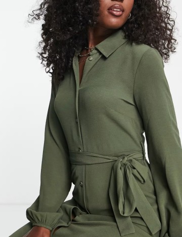 Rochie tip cămașă ASOS, kaki