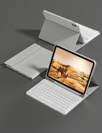 Husă cu tastatură și suport Shein, gri