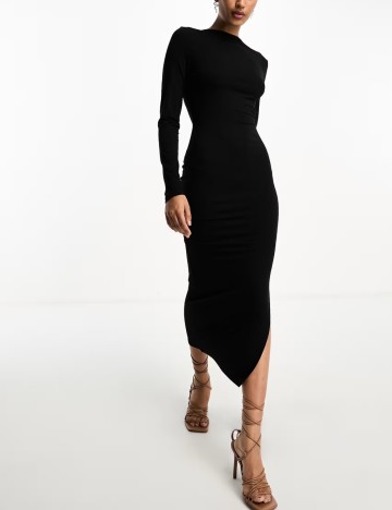 Rochie midi ASOS, negru