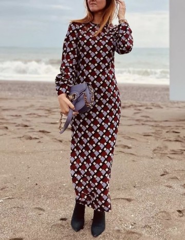 Rochie maxi Zara, mix culori