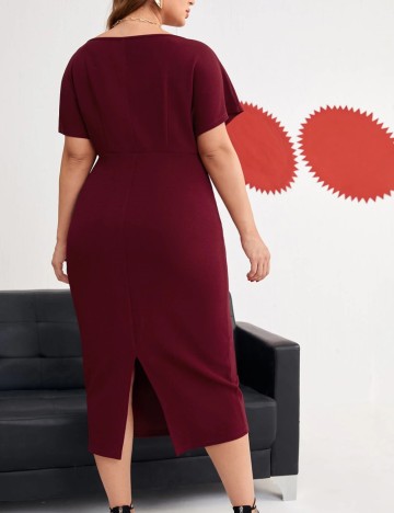 Rochie midi Shein Curve+, mix culori