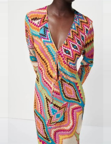 Rochie midi Zara, mix culori