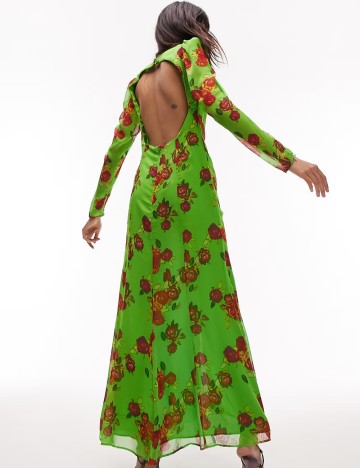 Rochie maxi Topshop, verde