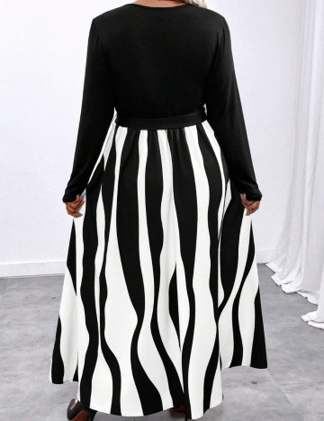 Rochie midi Shein Curve+, mix culori