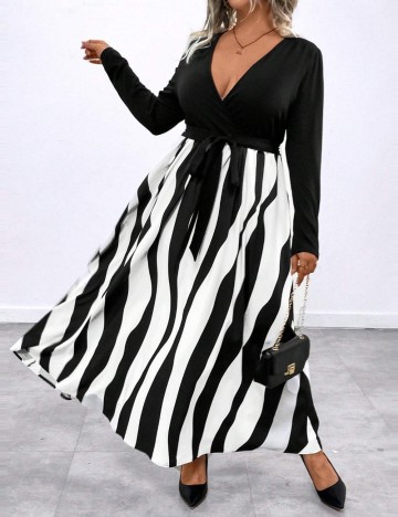 Rochie midi Shein Curve+, mix culori