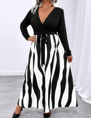 Rochie midi Shein Curve+, mix culori