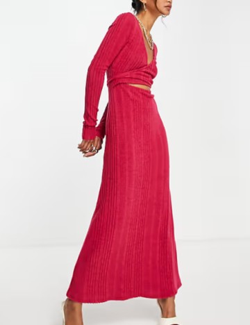 Rochie midi ASOS, roz