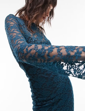 Rochie maxi Topshop, albastru