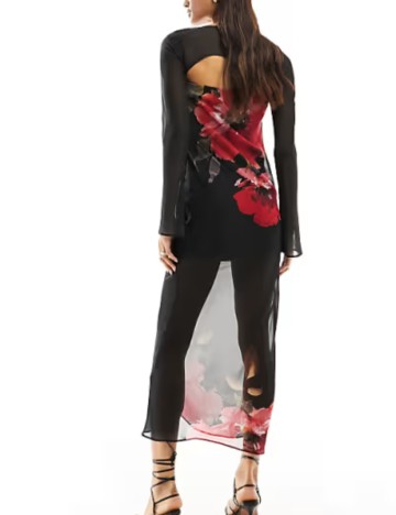 Rochie midi ASOS, mix culori