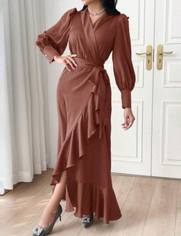 Rochie maxi Shein, cărămiziu