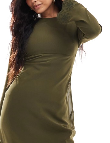 Rochie maxi ASOS, kaki