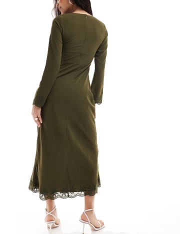 Rochie maxi ASOS, kaki