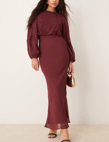 Rochie maxi ASOS, vișiniu