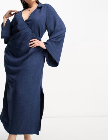 Rochie midi ASOS, albastru